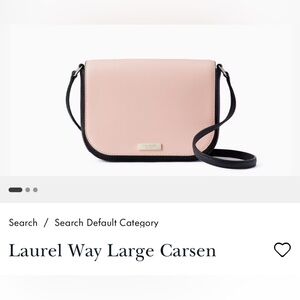 Kate Spade Large Carsen blush pink/black crossbody